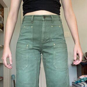 BDG Custom Dyed Green Carpenter Pants